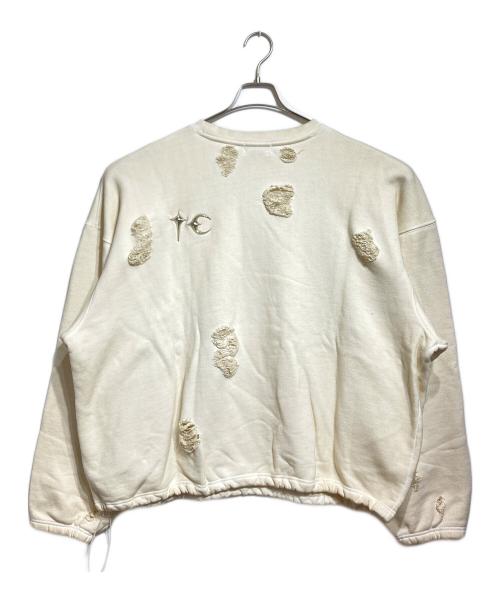 THUG CLUB（サグ クラブ）THUG CLUB (サグ クラブ) War Victim Sweatshirt / 戦争被害者スウェットシャツ ホワイト サイズ:4の古着・服飾アイテム