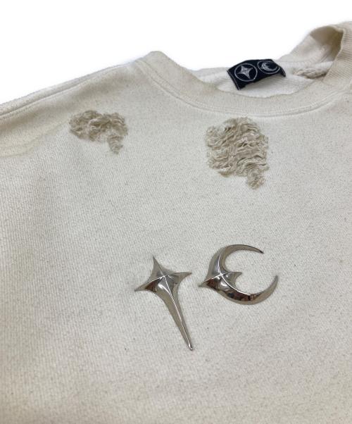 THUG CLUB（サグ クラブ）THUG CLUB (サグ クラブ) War Victim Sweatshirt / 戦争被害者スウェットシャツ ホワイト サイズ:4の古着・服飾アイテム