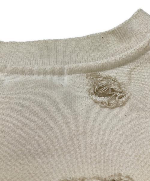 THUG CLUB（サグ クラブ）THUG CLUB (サグ クラブ) War Victim Sweatshirt / 戦争被害者スウェットシャツ ホワイト サイズ:4の古着・服飾アイテム
