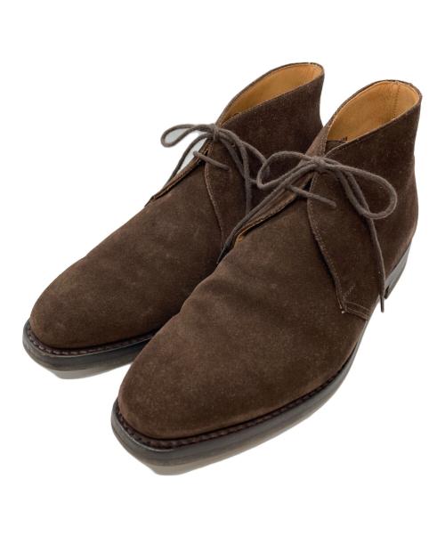 Crockett & Jones（クロケット＆ジョーンズ）Crockett & Jones (クロケット＆ジョーンズ) BARNEYS NEWYORK (バーニーズ・ニューヨーク) 別注スウェードチャッカーブーツ ブラウン サイズ:7 1/2 Eの古着・服飾アイテム