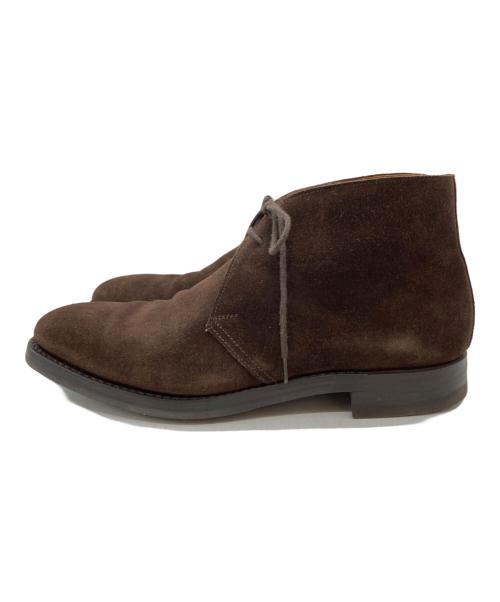 Crockett & Jones（クロケット＆ジョーンズ）Crockett & Jones (クロケット＆ジョーンズ) BARNEYS NEWYORK (バーニーズ・ニューヨーク) 別注スウェードチャッカーブーツ ブラウン サイズ:7 1/2 Eの古着・服飾アイテム