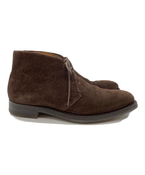 Crockett & Jones（クロケット＆ジョーンズ）Crockett & Jones (クロケット＆ジョーンズ) BARNEYS NEWYORK (バーニーズ・ニューヨーク) 別注スウェードチャッカーブーツ ブラウン サイズ:7 1/2 Eの古着・服飾アイテム