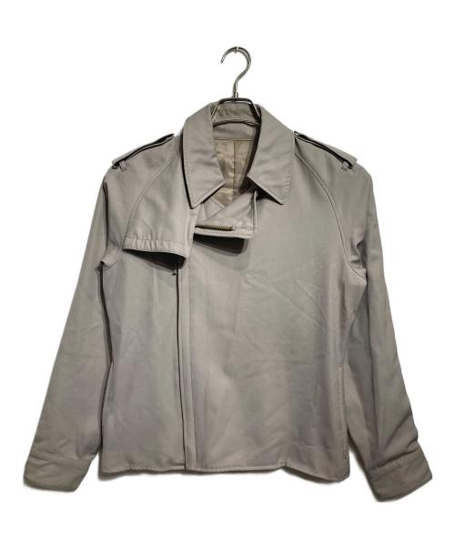 Jean Paul GAULTIER（ジャンポールゴルチェ）Jean Paul GAULTIER (ジャンポールゴルチェ) ウールギャバライダースジャケット / Wool Gabardine Biker Jacket グレー サイズ:46の古着・服飾アイテム