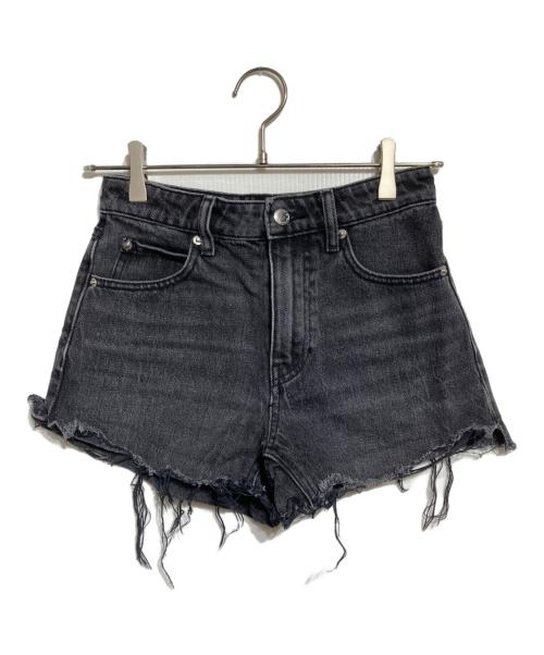 ALEXANDER WANG（アレキサンダー・ワン）ALEXANDER WANG (アレキサンダー・ワン) デニムショートパンツ/Denim shorts ブラック サイズ:24の古着・服飾アイテム