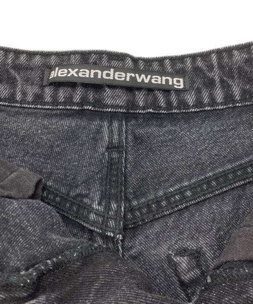 ALEXANDER WANG（アレキサンダー・ワン）ALEXANDER WANG (アレキサンダー・ワン) デニムショートパンツ/Denim shorts ブラック サイズ:24の古着・服飾アイテム
