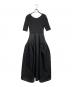anuans（アニュアンス）の古着「バックオープンカップインドッキングニットワンピース/Open-Back Knit Dress with Built-in Bra Top」｜ブラック