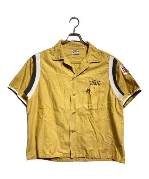 Hilton（ヒルトン）Hilton (ヒルトン) 50-60’Sボーリングシャツ/Bowling shirt マスタード サイズ:Lの古着・服飾アイテム