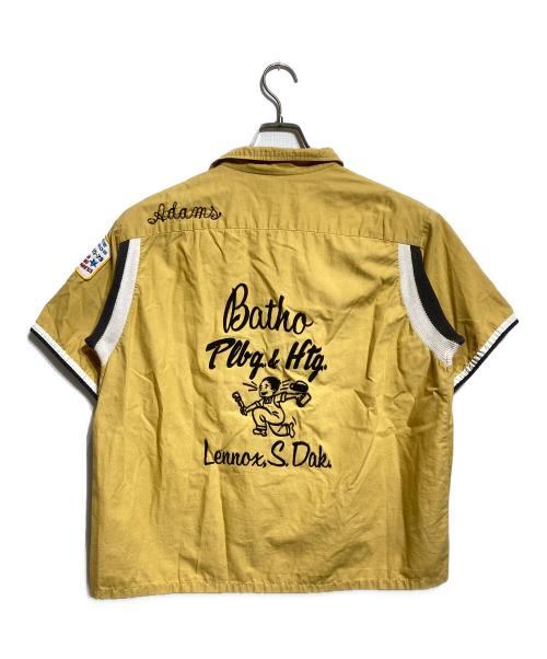 Hilton（ヒルトン）Hilton (ヒルトン) 50-60’Sボーリングシャツ/Bowling shirt マスタード サイズ:Lの古着・服飾アイテム