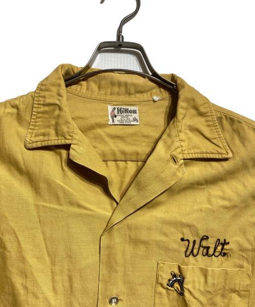 Hilton（ヒルトン）Hilton (ヒルトン) 50-60’Sボーリングシャツ/Bowling shirt マスタード サイズ:Lの古着・服飾アイテム