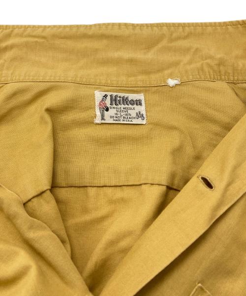 Hilton（ヒルトン）Hilton (ヒルトン) 50-60’Sボーリングシャツ/Bowling shirt マスタード サイズ:Lの古着・服飾アイテム