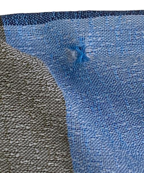 Manhattan（マンハッタン）Manhattan (マンハッタン) 50-60’S 開襟ブロックチェックシャツ/1950s–60s Open-Collar Block Check Shirt ブルー サイズ:Ｍの古着・服飾アイテム