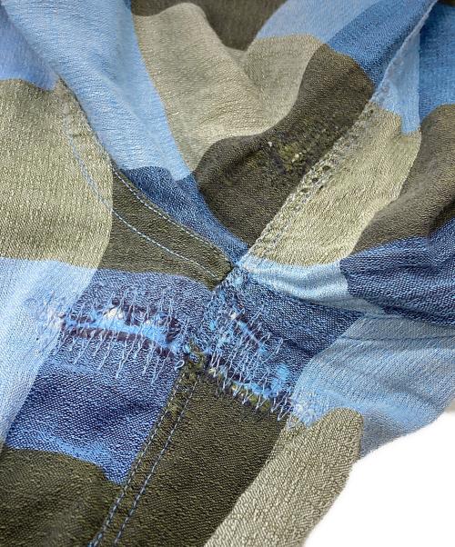 Manhattan（マンハッタン）Manhattan (マンハッタン) 50-60’S 開襟ブロックチェックシャツ/1950s–60s Open-Collar Block Check Shirt ブルー サイズ:Ｍの古着・服飾アイテム