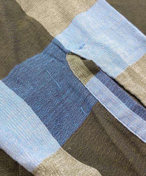 Manhattan（マンハッタン）Manhattan (マンハッタン) 50-60’S 開襟ブロックチェックシャツ/1950s–60s Open-Collar Block Check Shirt ブルー サイズ:Ｍの古着・服飾アイテム