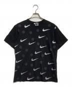 NIKE×BLACK COMME des GARCONSナイキ×ブラックコムデギャルソン）の古着「スウォッシュ×ドットTEE/T-shirt」｜ブラック