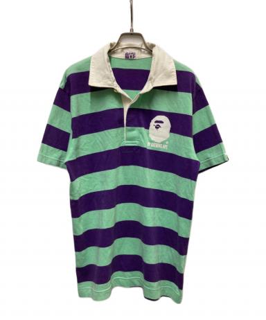 BY BATHING APE 緑 ストライプ ラガーシャツひろ専用 中古・古着通販】A BATHING APE (アベイシングエイプ) ラガーシャツ