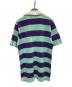 A BATHING APE (アベイシングエイプ) ラガーシャツ パープル×グリーン サイズ:M：6000円