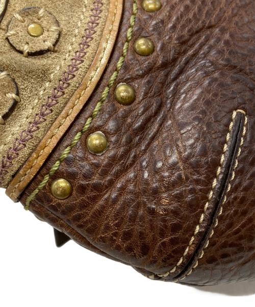 COACH（コーチ）COACH (コーチ) ハーフムーンスタッズワンショルダーバッグ/Half-Moon Studded One-Shoulder Bag ブラウン サイズ:不明の古着・服飾アイテム