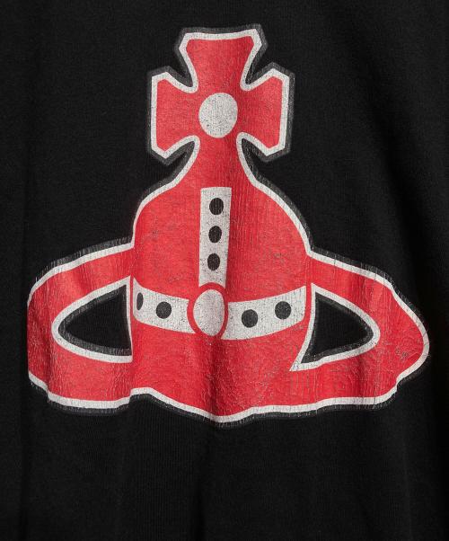 Vivienne Westwood RED LABEL（ヴィヴィアンウエストウッドレッドレーベル）Vivienne Westwood RED LABEL (ヴィヴィアンウエストウッドレッドレーベル) Orb Football Jersey/オーブフットボールTシャツ ブラック サイズ:00の古着・服飾アイテム