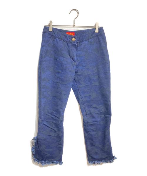 Vivienne Westwood RED LABEL（ヴィヴィアンウエストウッドレッドレーベル）Vivienne Westwood RED LABEL (ヴィヴィアンウエストウッドレッドレーベル) カモフラフリンジパンツ / Camouflage Fringe Pants ネイビー サイズ:2の古着・服飾アイテム