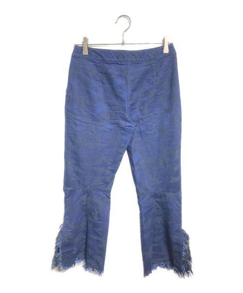 Vivienne Westwood RED LABEL（ヴィヴィアンウエストウッドレッドレーベル）Vivienne Westwood RED LABEL (ヴィヴィアンウエストウッドレッドレーベル) カモフラフリンジパンツ / Camouflage Fringe Pants ネイビー サイズ:2の古着・服飾アイテム