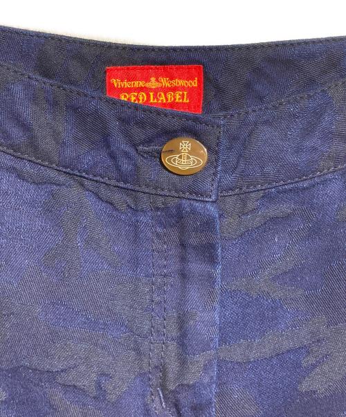 Vivienne Westwood RED LABEL（ヴィヴィアンウエストウッドレッドレーベル）Vivienne Westwood RED LABEL (ヴィヴィアンウエストウッドレッドレーベル) カモフラフリンジパンツ / Camouflage Fringe Pants ネイビー サイズ:2の古着・服飾アイテム
