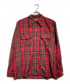 macgregorマクレガー）の古着「50’s タータンチェック開襟シャツ/Open-collar shirt」｜レッド