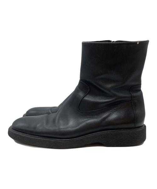 GUCCI（グッチ）GUCCI (グッチ) サイドジップレザーブーツ/Side-zip leather boots ブラック サイズ:43 1/2の古着・服飾アイテム