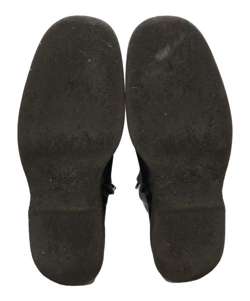 GUCCI（グッチ）GUCCI (グッチ) サイドジップレザーブーツ/Side-zip leather boots ブラック サイズ:43 1/2の古着・服飾アイテム
