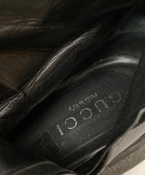 GUCCI（グッチ）GUCCI (グッチ) サイドジップレザーブーツ/Side-zip leather boots ブラック サイズ:43 1/2の古着・服飾アイテム