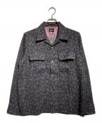 Needlesニードルズ）の古着「レオパードオープンカラーシャツ/Leopard Print Open-Collar Shirt」｜ブラック×カーキ