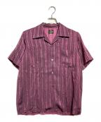 Needlesニードルズ）の古着「C.O.B S/S One-Up Shirt/半袖シャツ」｜ブラック×ピンク
