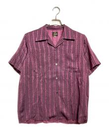 Needles（ニードルズ）の古着「C.O.B S/S One-Up Shirt/半袖シャツ」｜ブラック×ピンク
