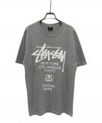 stussyステューシー）の古着「プリントTシャツ」｜グレー