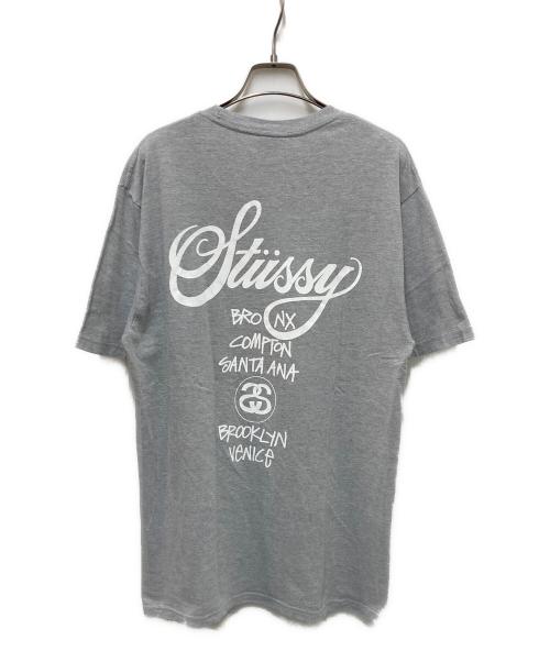stussy（ステューシー）stussy (ステューシー) プリントTシャツ グレー サイズ:Ⅿの古着・服飾アイテム