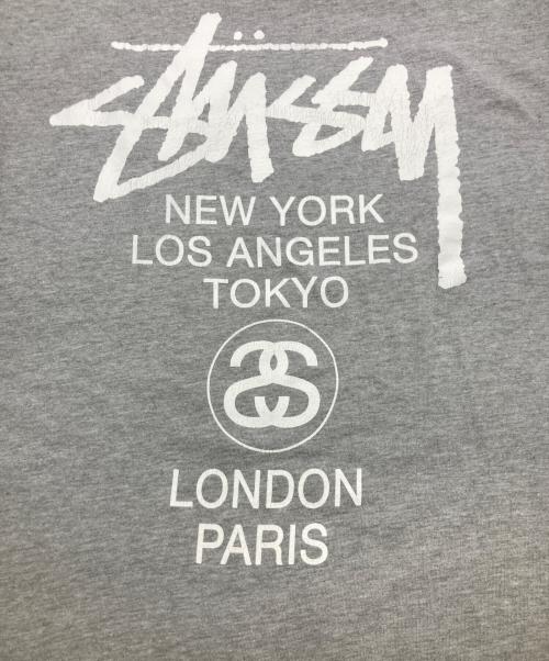 stussy（ステューシー）stussy (ステューシー) プリントTシャツ グレー サイズ:Ⅿの古着・服飾アイテム