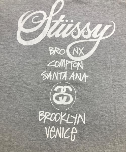 stussy（ステューシー）stussy (ステューシー) プリントTシャツ グレー サイズ:Ⅿの古着・服飾アイテム