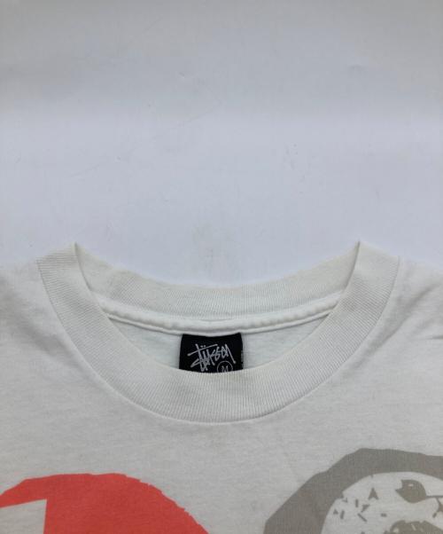 stussy（ステューシー）stussy (ステューシー) 00’s LOVE SCULL プリントTシャツ ホワイト サイズ:Mの古着・服飾アイテム