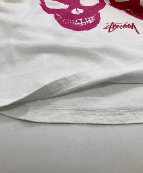stussy（ステューシー）stussy (ステューシー) 00’s LOVE SCULL プリントTシャツ ホワイト サイズ:Mの古着・服飾アイテム