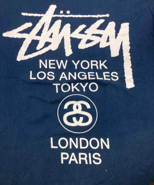 stussy（ステューシー）stussy (ステューシー) プリントTシャツ ネイビー サイズ:Mの古着・服飾アイテム