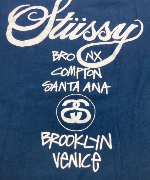 stussy（ステューシー）stussy (ステューシー) プリントTシャツ ネイビー サイズ:Mの古着・服飾アイテム