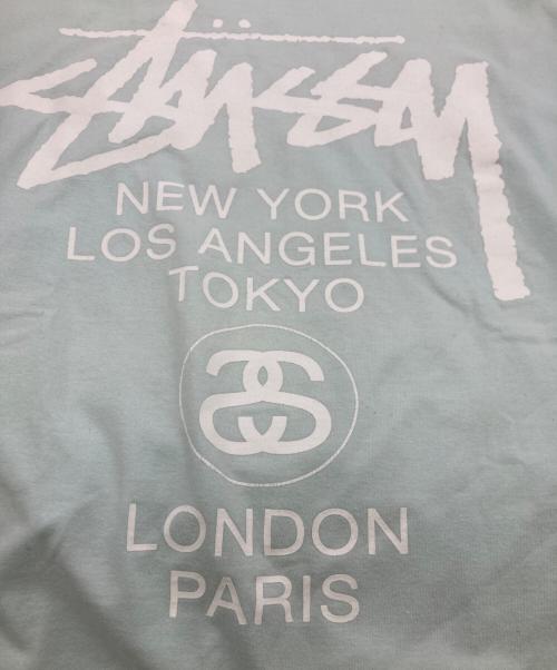 stussy（ステューシー）stussy (ステューシー) プリントTシャツ ブルー サイズ:Mの古着・服飾アイテム