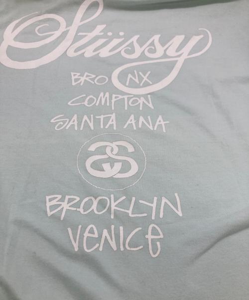 stussy（ステューシー）stussy (ステューシー) プリントTシャツ ブルー サイズ:Mの古着・服飾アイテム