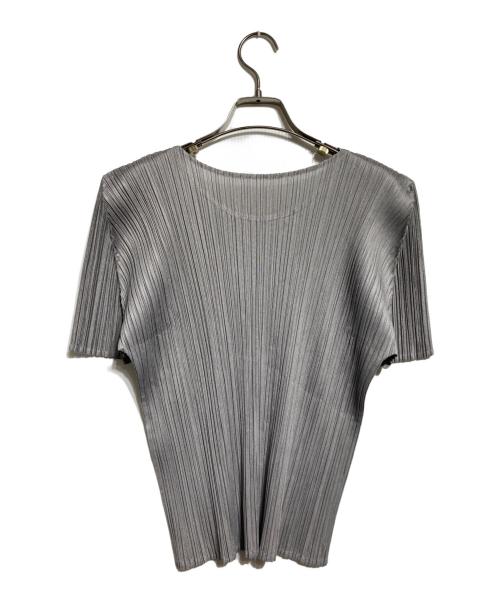 PLEATS PLEASE（プリーツプリーズ）PLEATS PLEASE (プリーツプリーズ) パネルプリーツノースリーブカットソー グレー サイズ:3の古着・服飾アイテム