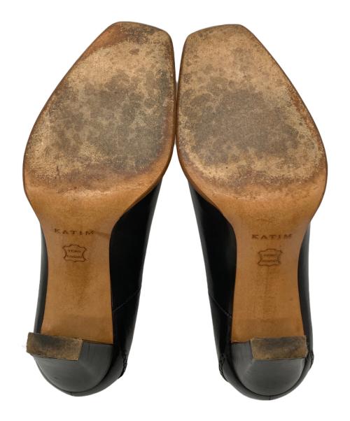KATIM（カチム）KATIM (カチム) スクエアトゥーパンプス/Square-toe pumps ブラック サイズ:36 1/2の古着・服飾アイテム