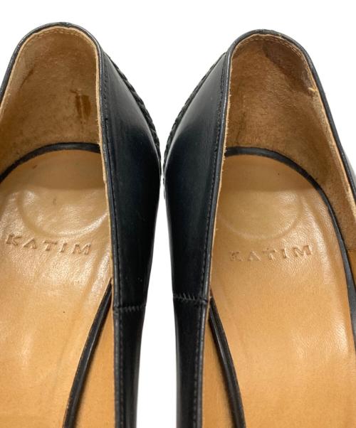 KATIM（カチム）KATIM (カチム) スクエアトゥーパンプス/Square-toe pumps ブラック サイズ:36 1/2の古着・服飾アイテム