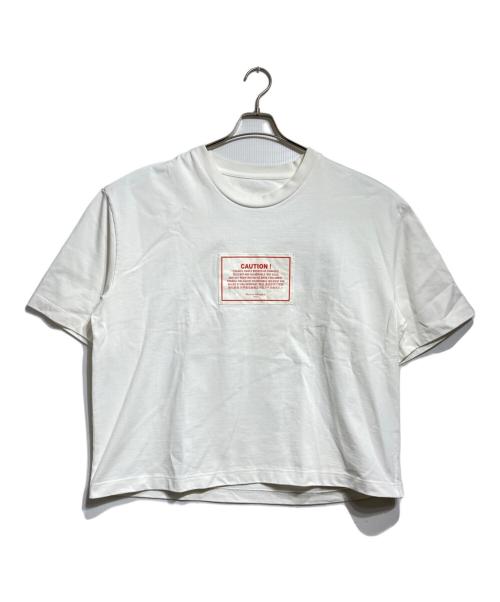 Maison Margiela（メゾンマルジェラ）Maison Margiela (メゾンマルジェラ) “Caution”Big Tee/コーションビッグTシャツ ホワイト サイズ:50の古着・服飾アイテム