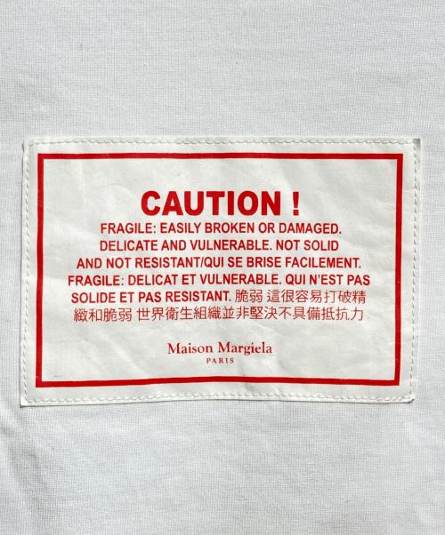 Maison Margiela（メゾンマルジェラ）Maison Margiela (メゾンマルジェラ) “Caution”Big Tee/コーションビッグTシャツ ホワイト サイズ:50の古着・服飾アイテム