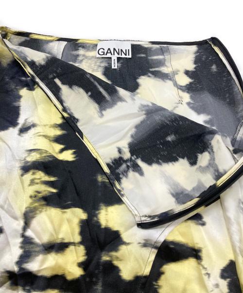GANNI（ガニー）Ganni (ガニー) シルクストレッチサテン アシンメトリックスカート イエロー サイズ:FREEの古着・服飾アイテム