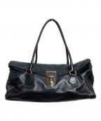PRADAプラダ）の古着「レザーワンショルダーバッグ/Leather one-shoulder bag」｜ブラック