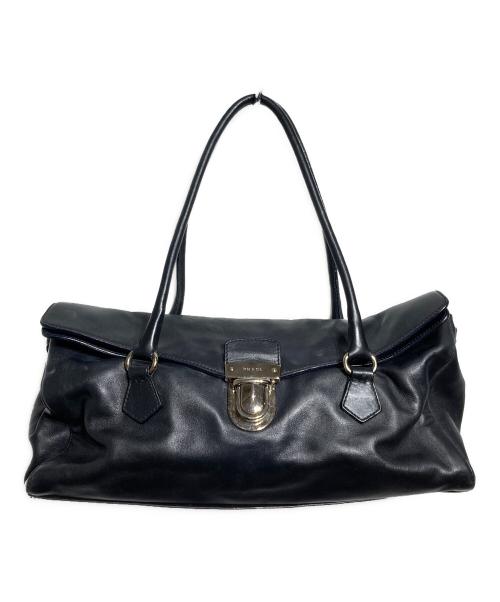 PRADA（プラダ）PRADA (プラダ) レザーワンショルダーバッグ/Leather one-shoulder bag ブラック サイズ:不明の古着・服飾アイテム